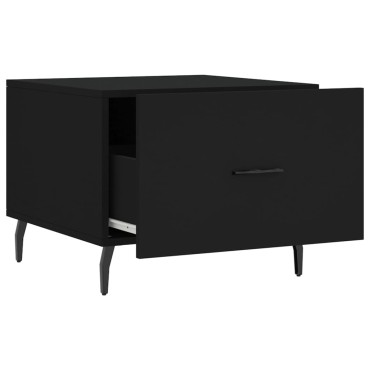 vidaXL Τραπεζάκια Σαλονιού 2 τεμ. Μαύρα 50x50x40cm Επεξεργ. Ξύλο