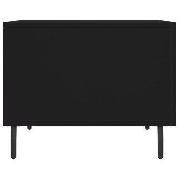 vidaXL Τραπεζάκια Σαλονιού 2 τεμ. Μαύρα 50x50x40cm Επεξεργ. Ξύλο