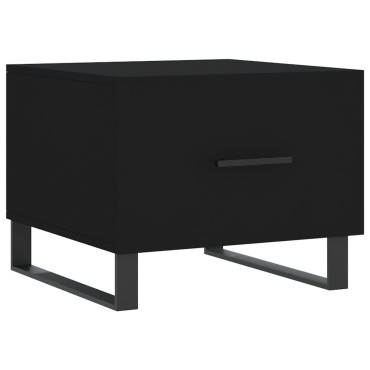 vidaXL Τραπεζάκια Σαλονιού 2 τεμ. Μαύρα 50x50x40cm Επεξεργ. Ξύλο