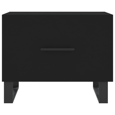 vidaXL Τραπεζάκια Σαλονιού 2 τεμ. Μαύρα 50x50x40cm Επεξεργ. Ξύλο