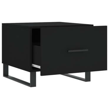 vidaXL Τραπεζάκια Σαλονιού 2 τεμ. Μαύρα 50x50x40cm Επεξεργ. Ξύλο