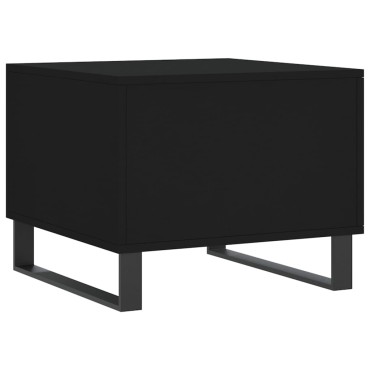 vidaXL Τραπεζάκια Σαλονιού 2 τεμ. Μαύρα 50x50x40cm Επεξεργ. Ξύλο