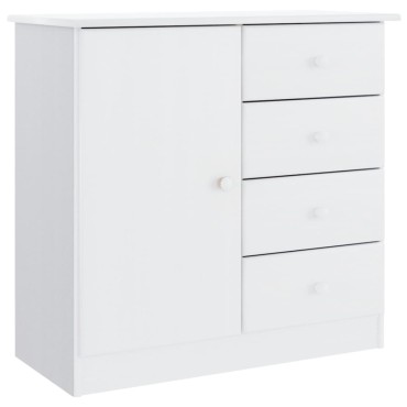 vidaXL Ντουλάπι ALTA Λευκό 77x35x73cm από Μασίφ Ξύλο Πεύκου 1 τεμ.