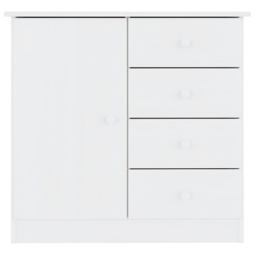 vidaXL Ντουλάπι ALTA Λευκό 77x35x73cm από Μασίφ Ξύλο Πεύκου 1 τεμ.