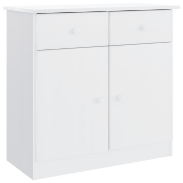 vidaXL Ντουλάπι ALTA Λευκό 77x35x73cm από Μασίφ Ξύλο Πεύκου 1 τεμ.