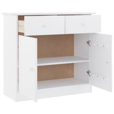 vidaXL Ντουλάπι ALTA Λευκό 77x35x73cm από Μασίφ Ξύλο Πεύκου 1 τεμ.
