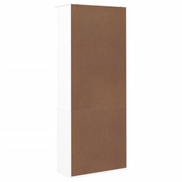 vidaXL Βιβλιοθήκη με Συρτάρια ALTA Λευκή 77x35x186,5cm Μασίφ Πεύκο 1 τεμ.