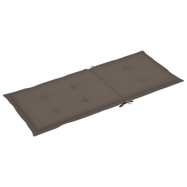 vidaXL Μαξιλάρια Καρέκλας Κήπου με Πλάτη 6 τεμ. Taupe 120x50x3cm