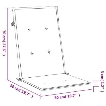 vidaXL Μαξιλάρια Καρέκλας Κήπου με Πλάτη 6 τεμ. Taupe 120x50x3cm