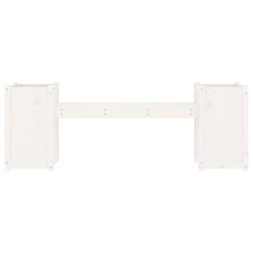 vidaXL Ζαρντινιέρα Παγκάκι Λευκό 180x36x63cm από Μασίφ Ξύλο Πεύκου 1 τεμ.