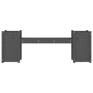 vidaXL Ζαρντινιέρα Παγκάκι Γκρι 180x36x63cm από Μασίφ Ξύλο Πεύκου 1 τεμ.