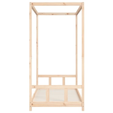 vidaXL Πλαίσιο Παιδικού Κρεβατιού 90x190cm από Μασίφ Ξύλο Πεύκου 1 τεμ. - Μονό