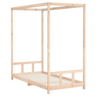 vidaXL Πλαίσιο Παιδικού Κρεβατιού 90x190cm από Μασίφ Ξύλο Πεύκου 1 τεμ. - Μονό