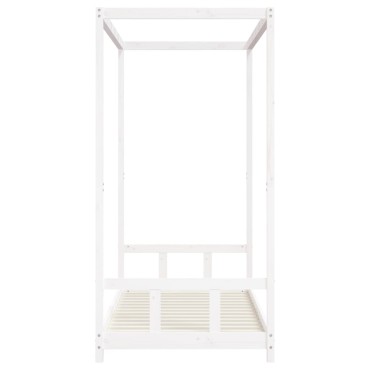 vidaXL Πλαίσιο Παιδικού Κρεβατιού Λευκό 90x190cm από Μασίφ Ξύλο Πεύκου 1 τεμ. - Μονό