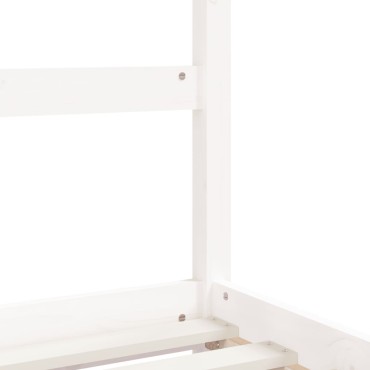 vidaXL Πλαίσιο Παιδικού Κρεβατιού Λευκό 90x190cm από Μασίφ Ξύλο Πεύκου 1 τεμ. - Μονό