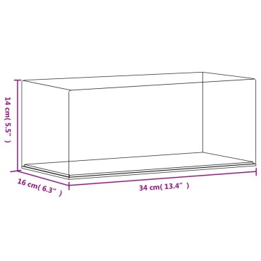vidaXL Κουτί Βιτρίνα Διάφανο 34 x 16 x 14 εκ. Ακρυλικό