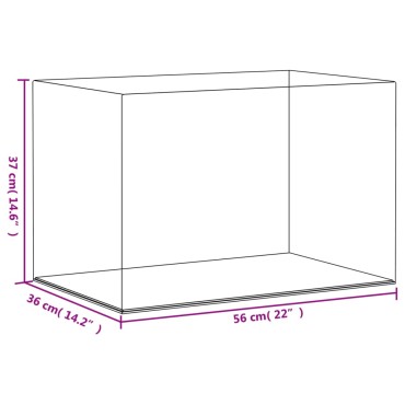 vidaXL Κουτί Βιτρίνα Διάφανο 56 x 36 x 37 εκ. Ακρυλικό