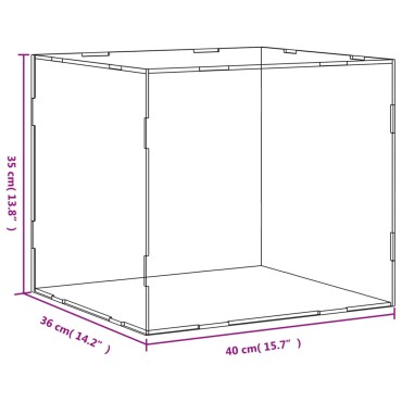 vidaXL Κουτί Βιτρίνα Διάφανο 40 x 36 x 35 εκ. Ακρυλικό