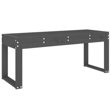 vidaXL Παγκάκι Κήπου Γκρι 110x38x45cm από Μασίφ Ξύλο Πεύκου 1 τεμ.