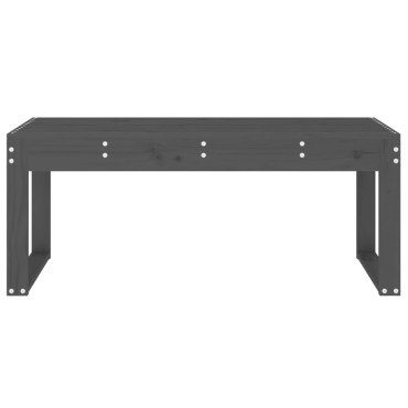 vidaXL Παγκάκι Κήπου Γκρι 110x38x45cm από Μασίφ Ξύλο Πεύκου 1 τεμ.