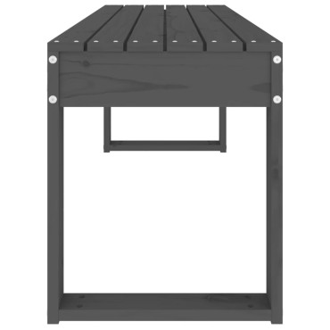 vidaXL Παγκάκι Κήπου Γκρι 110x38x45cm από Μασίφ Ξύλο Πεύκου 1 τεμ.