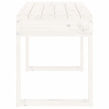 vidaXL Παγκάκι Κήπου Λευκό 80x38x45cm από Μασίφ Ξύλο Πεύκου 1 τεμ.