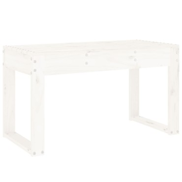 vidaXL Παγκάκι Κήπου Λευκό 80x38x45cm από Μασίφ Ξύλο Πεύκου 1 τεμ.