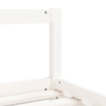 vidaXL Πλαίσιο Παιδικού Κρεβατιού Λευκό 80x200cm Μασίφ Ξύλο Πεύκου 1 τεμ. - Μονό