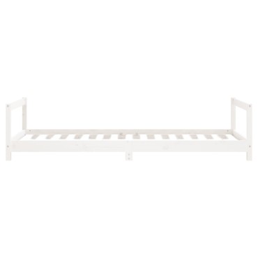 vidaXL Πλαίσιο Παιδικού Κρεβατιού Λευκό 90x190cm από Μασίφ Ξύλο Πεύκου 1 τεμ. - Μονό