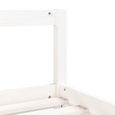 vidaXL Πλαίσιο Παιδικού Κρεβατιού Λευκό 90x190cm από Μασίφ Ξύλο Πεύκου 1 τεμ. - Μονό