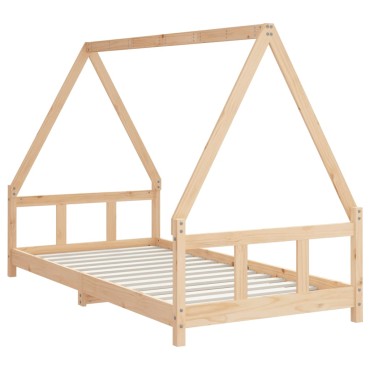 vidaXL Πλαίσιο Παιδικού Κρεβατιού 90x190cm από Μασίφ Ξύλο Πεύκου 1 τεμ. - Μονό