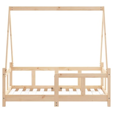vidaXL Πλαίσιο Παιδικού Κρεβατιού 70x140cm από Μασίφ Ξύλο Πεύκου 1 τεμ. - Μονό