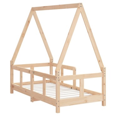 vidaXL Πλαίσιο Παιδικού Κρεβατιού 70x140cm από Μασίφ Ξύλο Πεύκου 1 τεμ. - Μονό