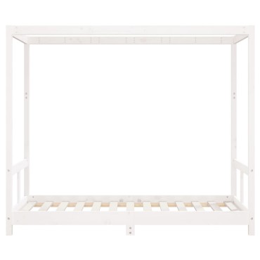 vidaXL Πλαίσιο Παιδικού Κρεβατιού Λευκό 80x160cm Μασίφ Ξύλο Πεύκου 1 τεμ. - Μονό