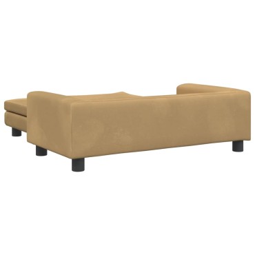 vidaXL Κρεβάτι Σκύλου με Προέκταση Καφέ 100 x 50 x 30 εκ. Βελούδινο