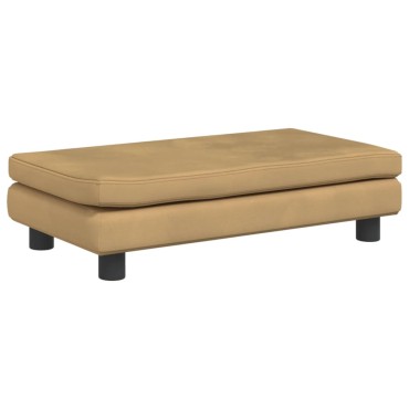 vidaXL Κρεβάτι Σκύλου με Προέκταση Καφέ 100 x 50 x 30 εκ. Βελούδινο