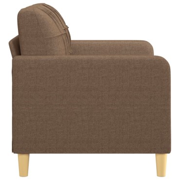 vidaXL Καναπές Διθέσιος Καφέ Υφασμάτινος 138x77x80cm 1 τεμ.