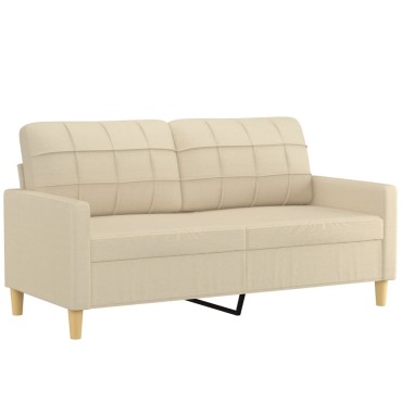 vidaXL Καναπές Διθέσιος Κρεμ Υφασμάτινος 158x77x80cm 1 τεμ.
