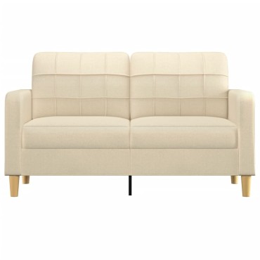 vidaXL Καναπές Διθέσιος Κρεμ Υφασμάτινος 158x77x80cm 1 τεμ.