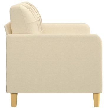 vidaXL Καναπές Διθέσιος Κρεμ Υφασμάτινος 158x77x80cm 1 τεμ.