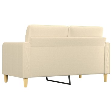vidaXL Καναπές Διθέσιος Κρεμ Υφασμάτινος 158x77x80cm 1 τεμ.