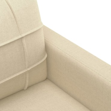 vidaXL Καναπές Διθέσιος Κρεμ Υφασμάτινος 158x77x80cm 1 τεμ.