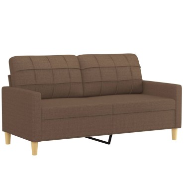 vidaXL Καναπές Διθέσιος Καφέ Υφασμάτινος 158x77x80cm 1 τεμ.
