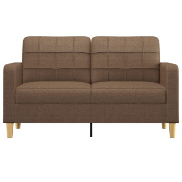 vidaXL Καναπές Διθέσιος Καφέ Υφασμάτινος 158x77x80cm 1 τεμ.