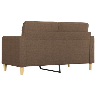 vidaXL Καναπές Διθέσιος Καφέ Υφασμάτινος 158x77x80cm 1 τεμ.