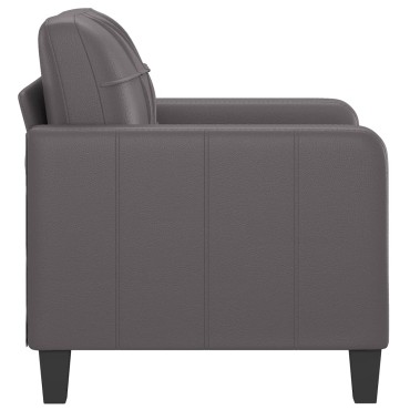 vidaXL Πολυθρόνα Γκρι Συνθετικό δέρμα 78x77x80cm 1 τεμ. Γωνιακός
