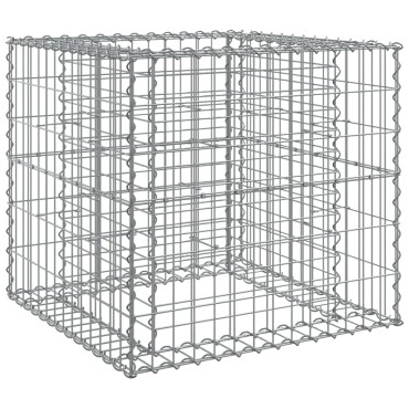 vidaXL Συρματοκιβώτιο Ασημί 70 x 70 x 65 εκ. από Γαλβανισμένο Χάλυβα