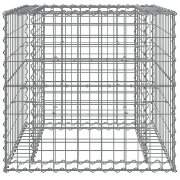 vidaXL Συρματοκιβώτιο Ασημί 70 x 70 x 65 εκ. από Γαλβανισμένο Χάλυβα