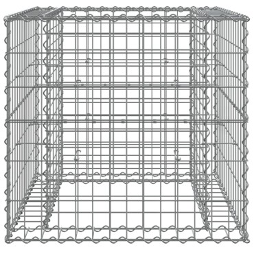 vidaXL Συρματοκιβώτιο Ασημί 70 x 70 x 65 εκ. από Γαλβανισμένο Χάλυβα