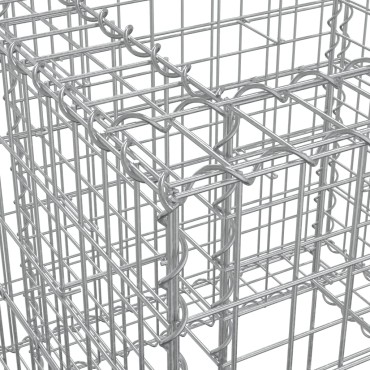 vidaXL Συρματοκιβώτιο Ασημί 70 x 70 x 65 εκ. από Γαλβανισμένο Χάλυβα